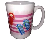 Barnies Coffee & Tea Beach Ocean Style Pink Stripe Sandal Flip Flop Mug Cup 4.5". Fixed Price $16.49.