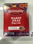Community Coffee Mardi Gras King Cake Medium Roast Pods 24 Ct. Fixed Price $20.80.