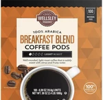 Wellsley Farms Breakfast Blend Coffee Pods, 100 Ct.. Fixed Price $34.99.