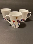 Mikasa Gourmet Basics Watercolor Garden Coffee Mugs Set Three. Fixed Price $10.00.
