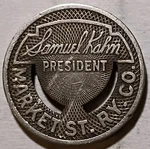 San Francisco, California - Market St. Ry. Co. One Fare Transit Token 760 D. Fixed Price $9.99.