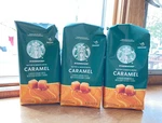 3 Pcs Starbucks Exp 05/26 Arabica Beans Caramel Ground Coffee 11OZ. Fixed Price $34.00.