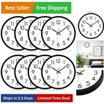 8 Pack Wall Clock BULK12 Inch Silent Non-ticking Round Analog Classic Battery.... Fixed Price $134.74.