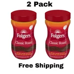 Folgers Classic Roast Instant Coffee, 8-OUNCE Jar 2 Pack. Fixed Price $14.48.