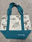 Bay Area Safeway Sea Turtle Print Teal Canvas Mini Tote Bag 13X10 Trader Joe's. Fixed Price $25.00.