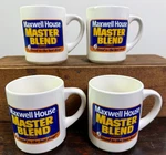 Set 4 Maxwell House Master Blend Coffee Cups Mugs Retro Nostalgic 1986. Fixed Price $17.99.