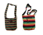 Hand Made Cotton Rasta Woven Cross Body Bag Jamaica Reggae Music Bob Marley. Fixed Price $17.40.