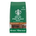 Starbucks Ground Coffee, Medium Roast 6 Pack (12 Oz Each), Decaf Pike Place. Fixed Price $78.22.