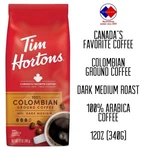 Tim Hortons Colombian Ground Coffee Dark Medium Roast 100% Arabica 12OZ. Fixed Price $18.99.