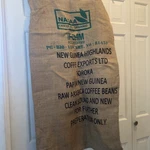 Large Burlap Bag Papua New Guinea Arabica Coffee Beans Decor. Fixed Price $12.99.