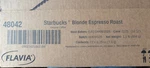 Starbucks Blonde Espresso Roast Lightest 72X .25OZ By SEPT/4/2026 Rails Flavia. Fixed Price $59.99.