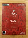 Lot 22 Peet's 2025 Holiday Blend Dark Roast Ground Coffee K-cups Peets 8/7/26. Fixed Price $11.99.