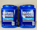 Maxwell House Original Roast Ground Coffee, 43.1 Oz 2, No Lids, Free Shipping. Fixed Price $51.99.