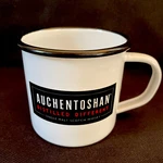 Auchentoshan Distilled Different Single Malt Scotch Whisky Enamel Coffee Cup Mug. Fixed Price $12.99.