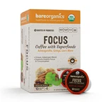 Bareorganics Focus Coffee Medium Roast With Superfoods 10 Cups. Fixed Price $14.99.