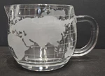 Nestle Nescafe Etched Glass World Globe Replacement Coffee Creamer Vintage. Fixed Price $27.95.