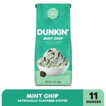 Dunkin Mint Chip Artificially Flavored Coffee, Ground 11 Oz Bag. Fixed Price $10.99.