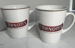 Arnott's Biscuits Coffee Tea Mug Colourful Red Stripe & Parrot Logo Set 2 Vtg. Fixed Price $14.51.