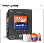 Bulletproof French Kick Ground Coffee Dark Roast 0.39 Oz Cups 72 Count Pods. Fixed Price $45.00.