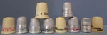 10 Old Adv Thimbles, Rio-grande, Chocolate, Coffee + 5, Free Ship, *on Sale* AD5. Fixed Price $29.00.