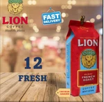 12 Lion Coffee French Roast Dark Full Bodied 10OZ Pack Ground Apg Fresh. Fixed Price $185.25.