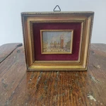 Vintage May Be Older Miniature Hand Painted Water Colour Of Piazza San Marco. Fixed Price $51.17.