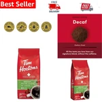 Enjoy Tim Horton's Decaffeinated 100% Arabica Medium Roast Coffee, 12 Ounce. Fixed Price $12.99.