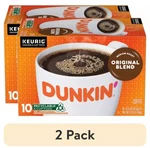 2 Pack Dunkin' Original Blend Coffee Medium Roast Keurig K-cup Pods 10 Count Box. Fixed Price $29.98.
