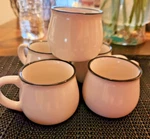 Esspresso Cups Ceramic, Robert Standly, Farm House Kitchen, Lot 5 Coffee Mug. Fixed Price $15.00.