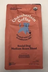 Chamberlain Coffee Social Dog Med Roast Blend Ground 12OZ Bag Organic Arabica. Fixed Price $10.00.