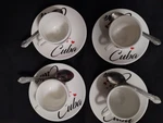 Espresso Coffee Cup Set 12 Pc Saucer Taza Cafe Cubano. Fixed Price $19.99.