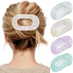 Pack French Flat Hair Clips For Women, 3.74" Nonslip Stylish Round Duckbill. Fixed Price $20.23.