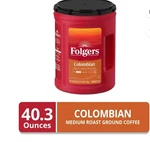 Folgers 100% Colombian Ground Coffee Makes 370 Cups, Medium Roast (40.3 Oz). Fixed Price $42.50.